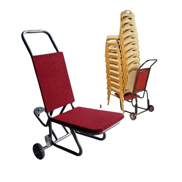Xe đẩy ghế thép sơn tĩnh điện - hình 2
