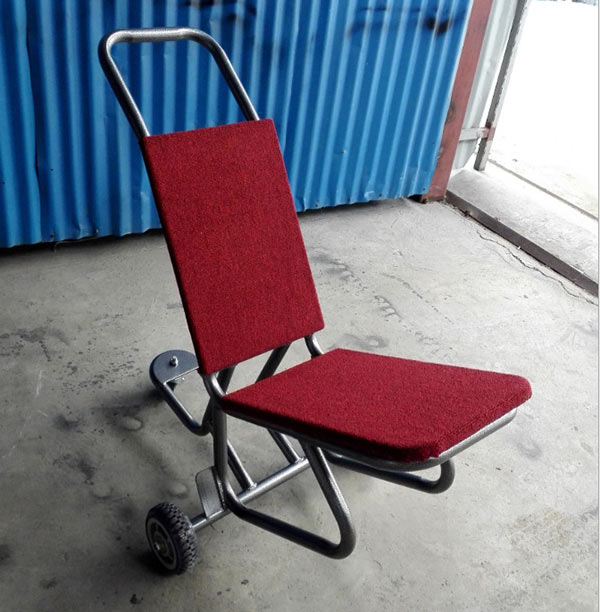 Xe đẩy ghế thép sơn tĩnh điện - hình 4