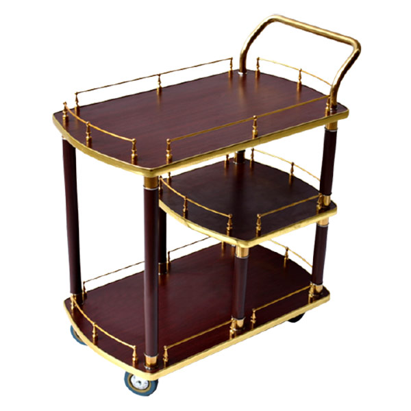 Xe đẩy rượu cao cấp bằng gỗ - hình 6