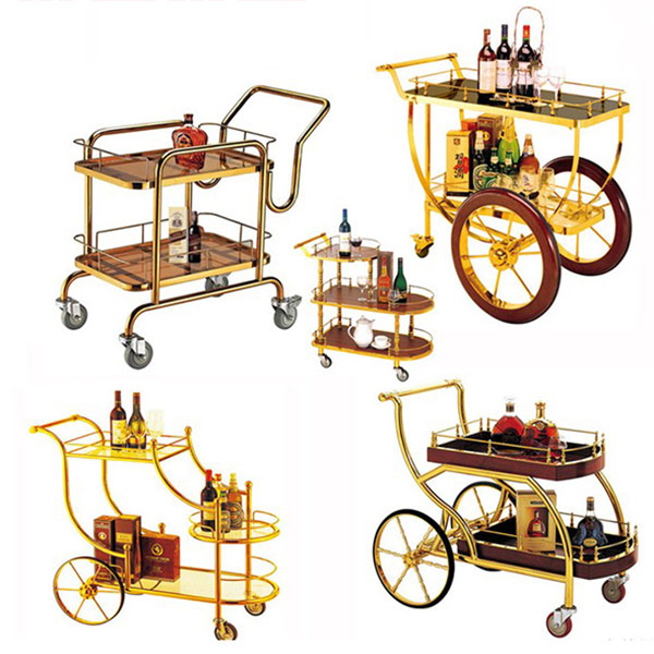 Xe đẩy rượu trà 2 tầng - hình 5