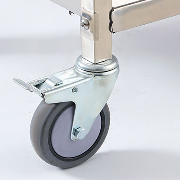 Xe đẩy thức ăn 2 tầng inox - hình 3