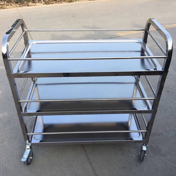 Xe đẩy thức ăn 3 tầng inox 304 - hình 5