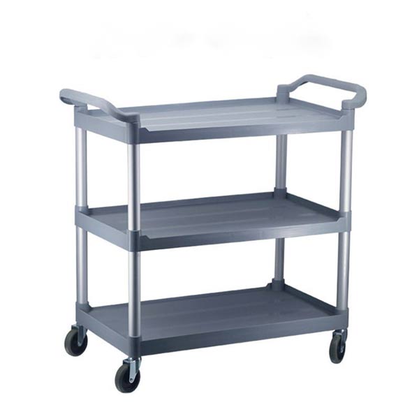 Xe đẩy 3 tầng nhựa khung nhôm tròn - hình 6