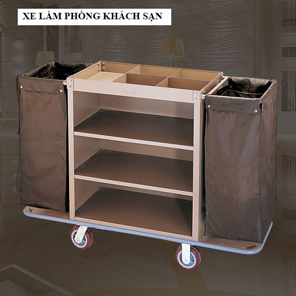 Xe dọn phòng bằng thép phun sơn - hình 3