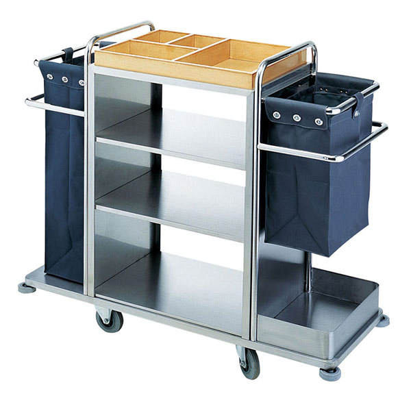 Xe dọn phòng khách sạn inox - hình 6