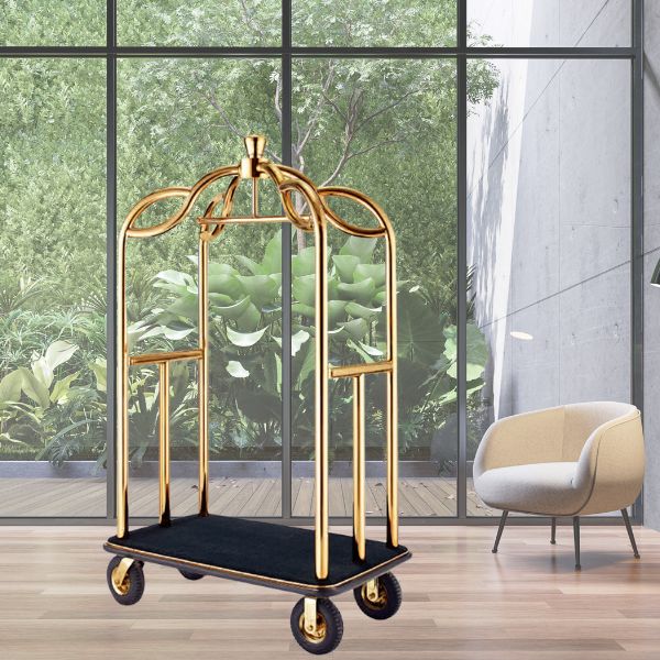 Xe inox đẩy vali trong khách sạn - hình 2