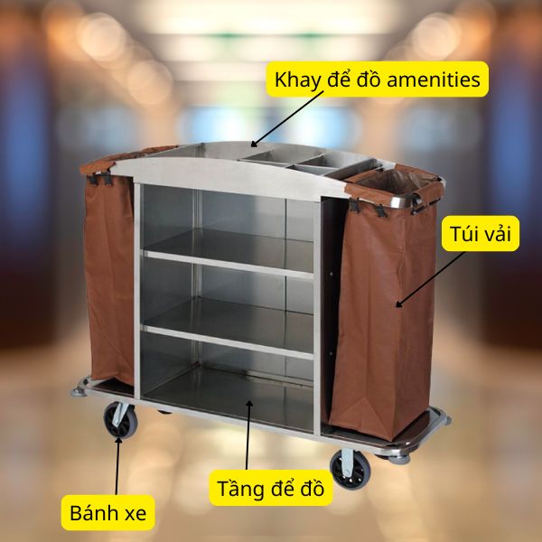Xe inox làm buồng khách sạn - hình 3