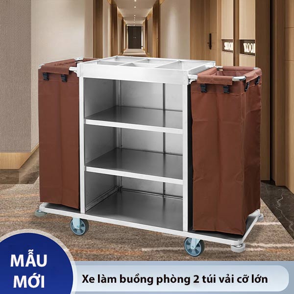 Xe trolley làm buồng khung inox - hình 3