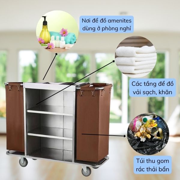 Xe trolley làm buồng khung inox - hình 5