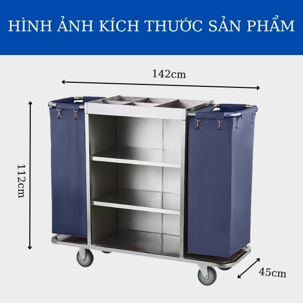 Xe trolley làm buồng khung inox - hình 4