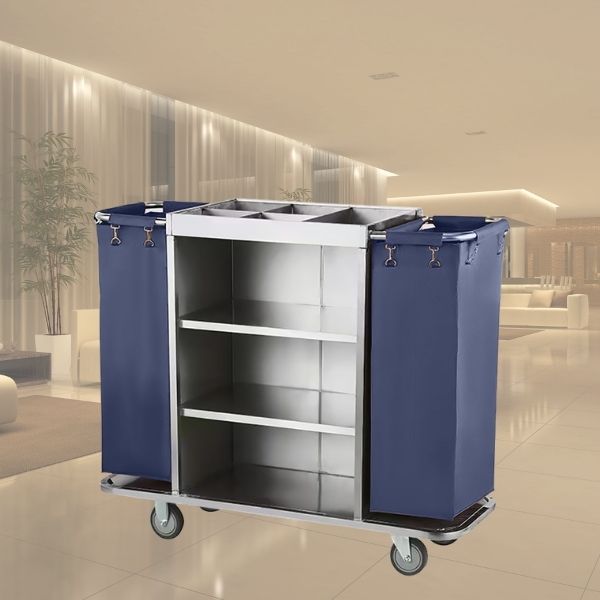 Xe trolley làm buồng khung inox - hình 2