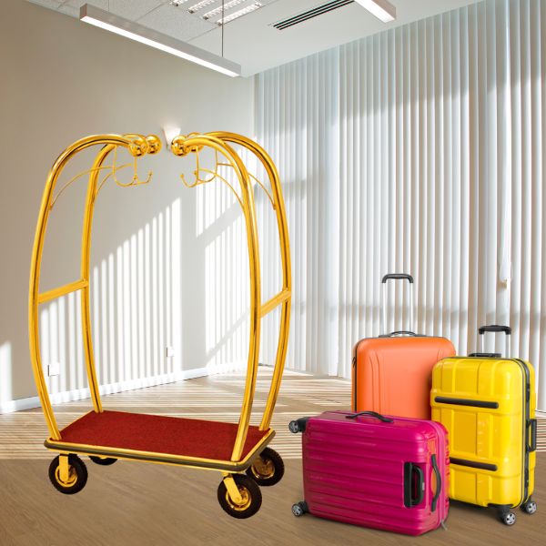 Xe trolley đẩy hành lý khách sạn - hình 2
