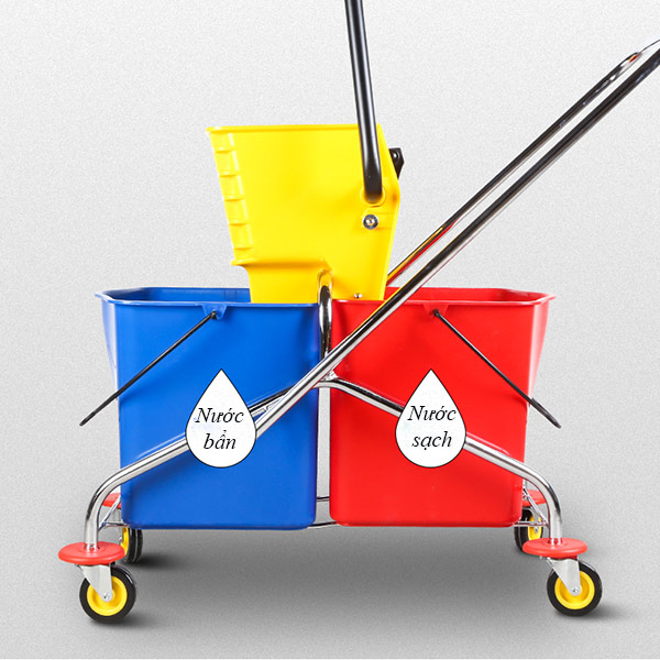 Xe vắt móp đôi 46l khung inox - hình 4