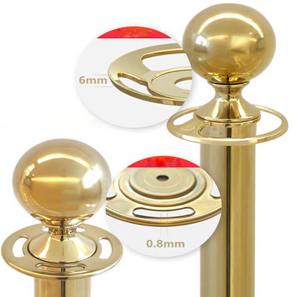 Chi tiết cột inox dây nhung