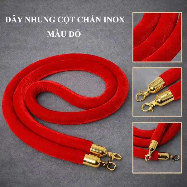 Dây nhung cột chắn màu đỏ