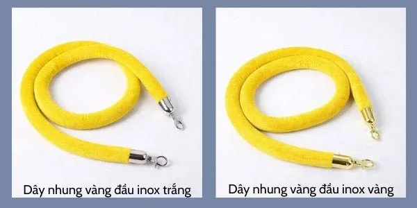 Dây nhung cột chắn màu vàng