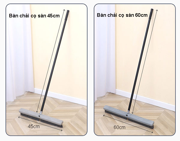 Kích thước bàn chải cọ sàn
