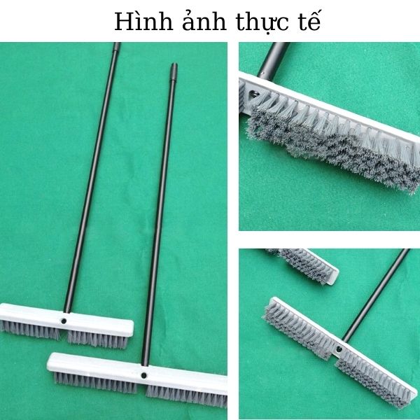 Hình ảnh thực tế bộ bàn chải cọ sàn cán dài