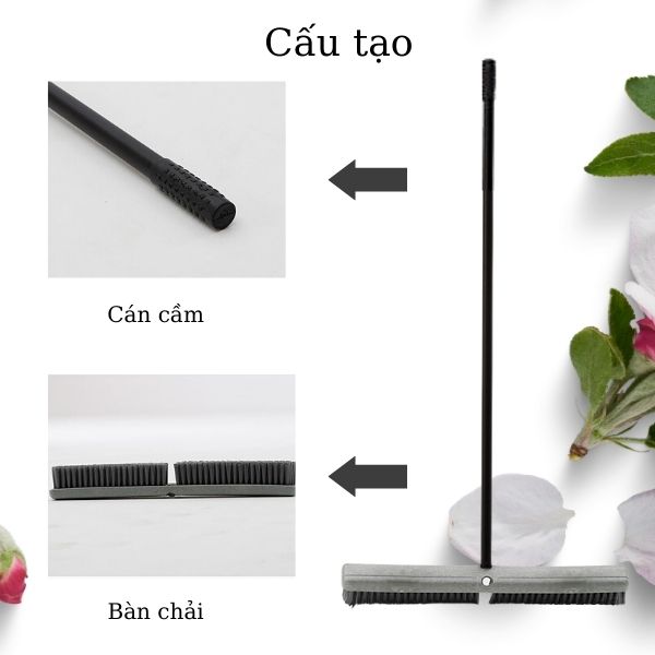 Cấu tạo của bộ chổi cọ sàn cán dài