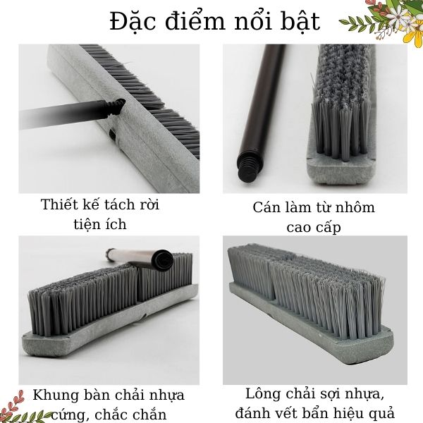 Đặc điểm nổi bật của bộ bàn chải chà sàn nhựa