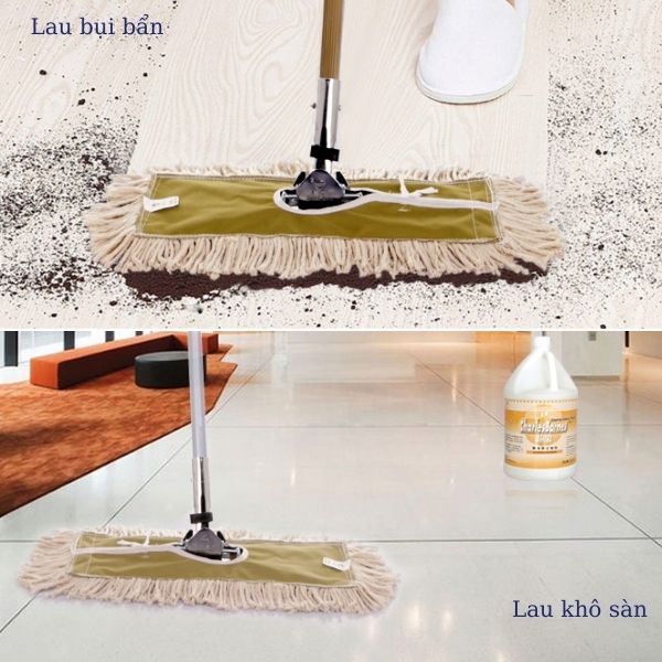 Cây lau sàn khô có khả năng làm sạch sàn vượt trội