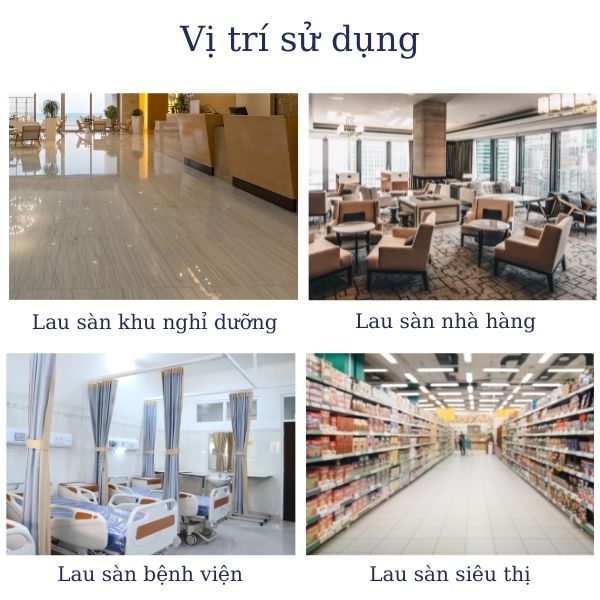 Ứng dụng của bộ cây lau sàn khô 60cm