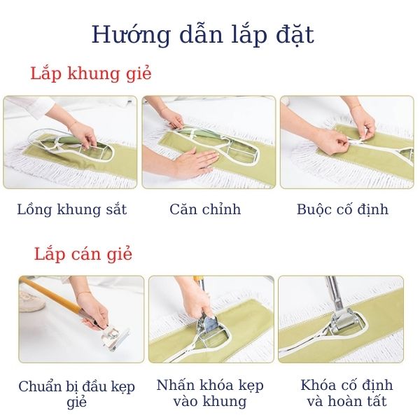 Các bước lắp đặt cây lau khô sàn deluxe