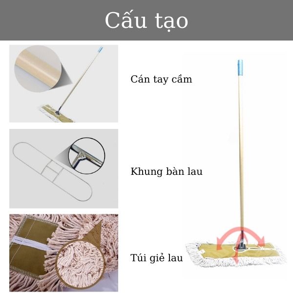 Cấu tạo cây lau sàn khô Deluxe 