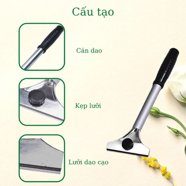 Chi tiết cấu tạo dao cạo sàn nhà