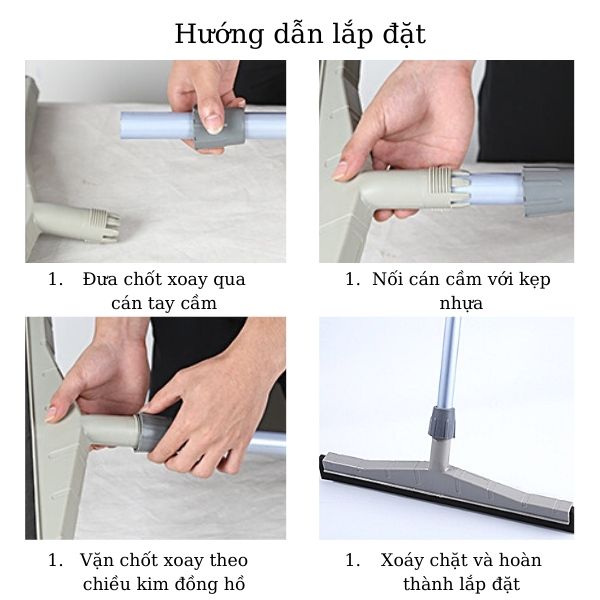 Các bước lắp đặt cây gạt sàn công nghiệp 