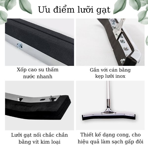 Lưỡi gạt mút cao su cho hiệu quả làm sạch sàn vượt trội