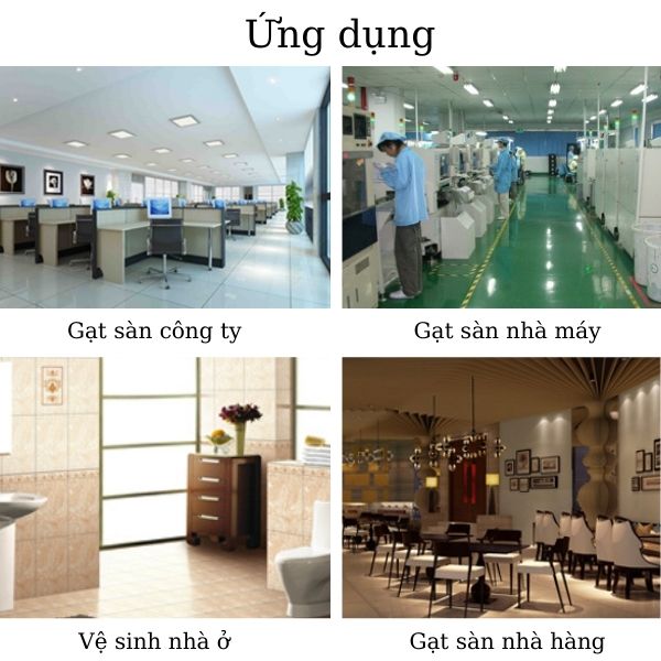 Ứng dụng của cây gạt sàn bằng inox