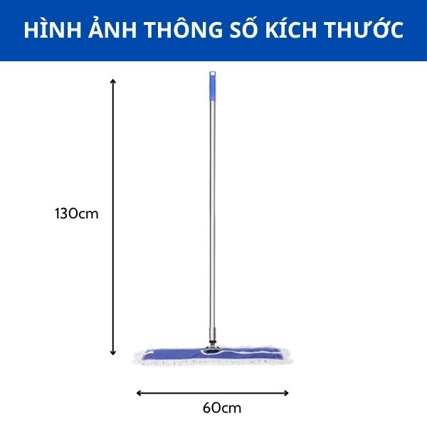 Cây lau sàn công nghiệp 60cm - cây lau nhà khô, nhà ướt