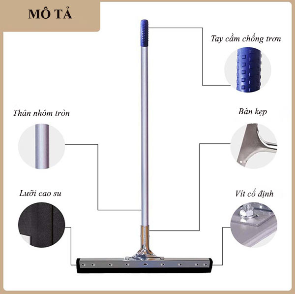 Chổi gạt nước công nghiệp 75cm lưỡi thẳng