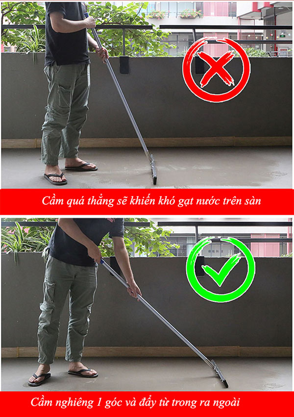 Chổi gạt nước sàn nhà 45cm lưỡi thẳng