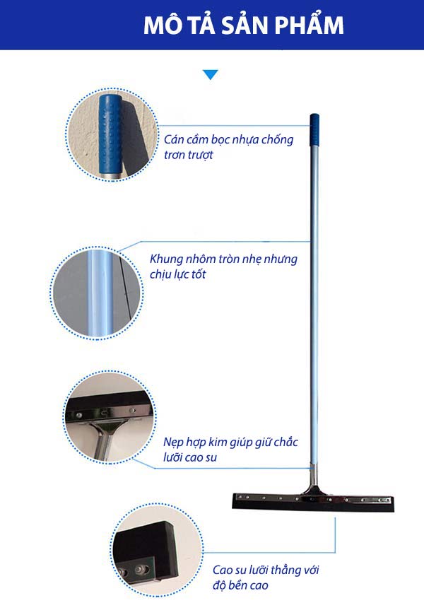 Chổi gạt nước sàn nhà 45cm lưỡi thẳng