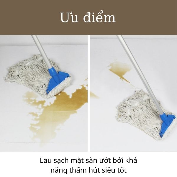 Khả năng làm sạch sàn ướt vượt trội của giẻ lau Standard