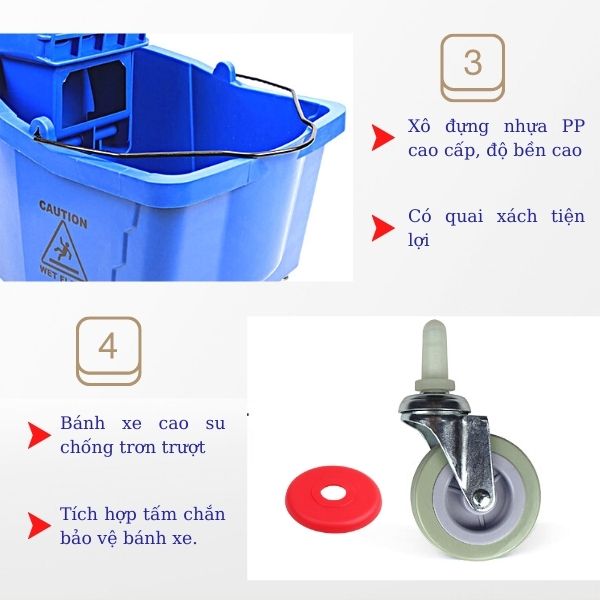 Đặc điểm nổi bật của xe vắt cây lau sàn chuyên dụng