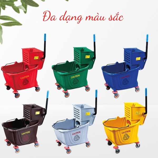 Xe vắt móp lau sàn thiết kế đa dạng màu sắc