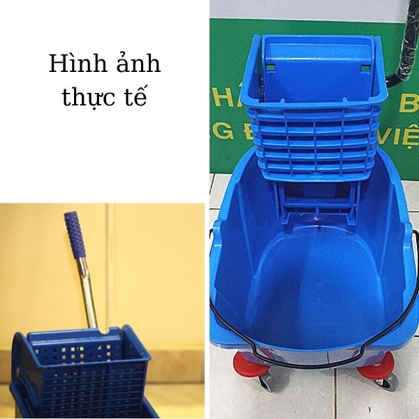 Hình ảnh thực tế xe vắt nước lau sàn 36L