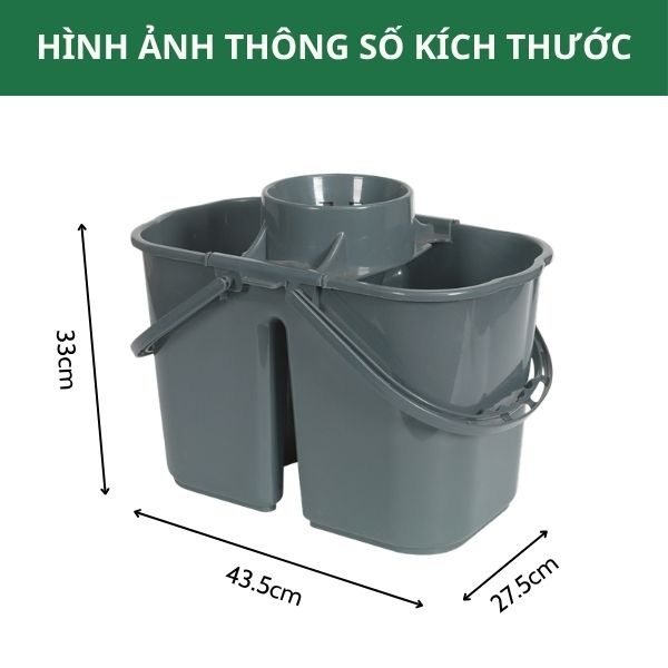 Xô lau nhà 2 ngăn có vắt 15L