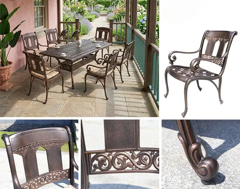 Chi tiết đặc điểm thiết kế bàn ghế cafe nhôm đúc