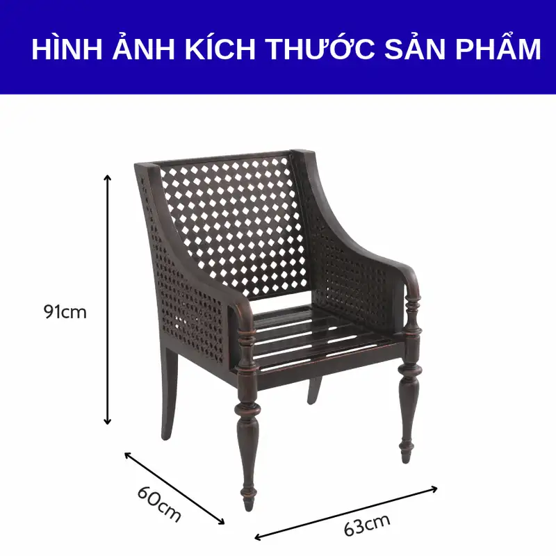 Kích thước ghế nhôm đúc dạng sofa đơn