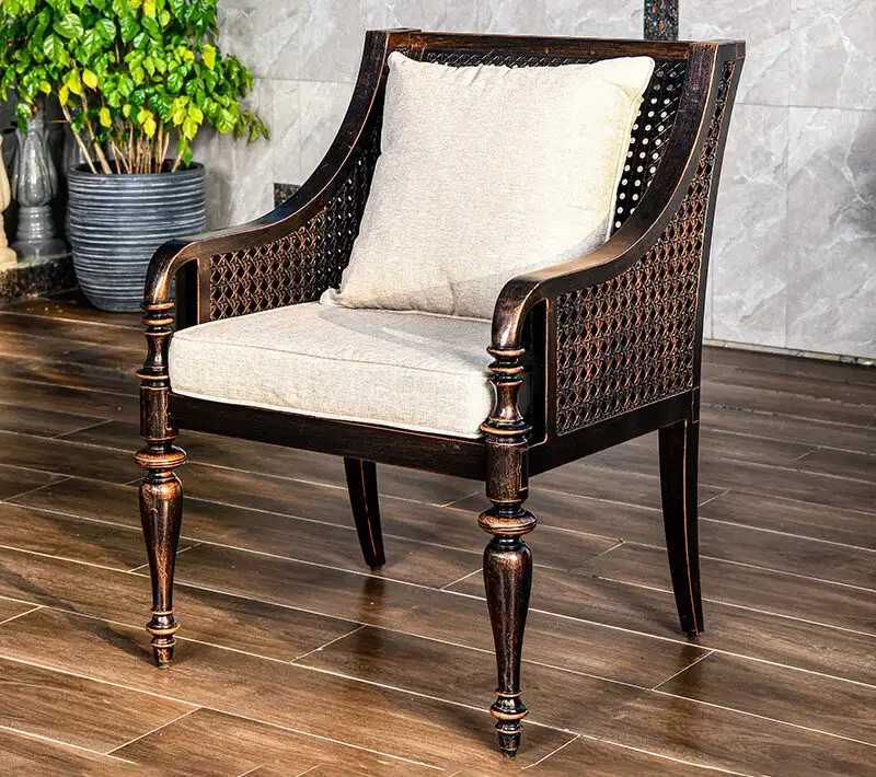 Ghế nhôm đúc sofa đơn sử dụng kèm nệm