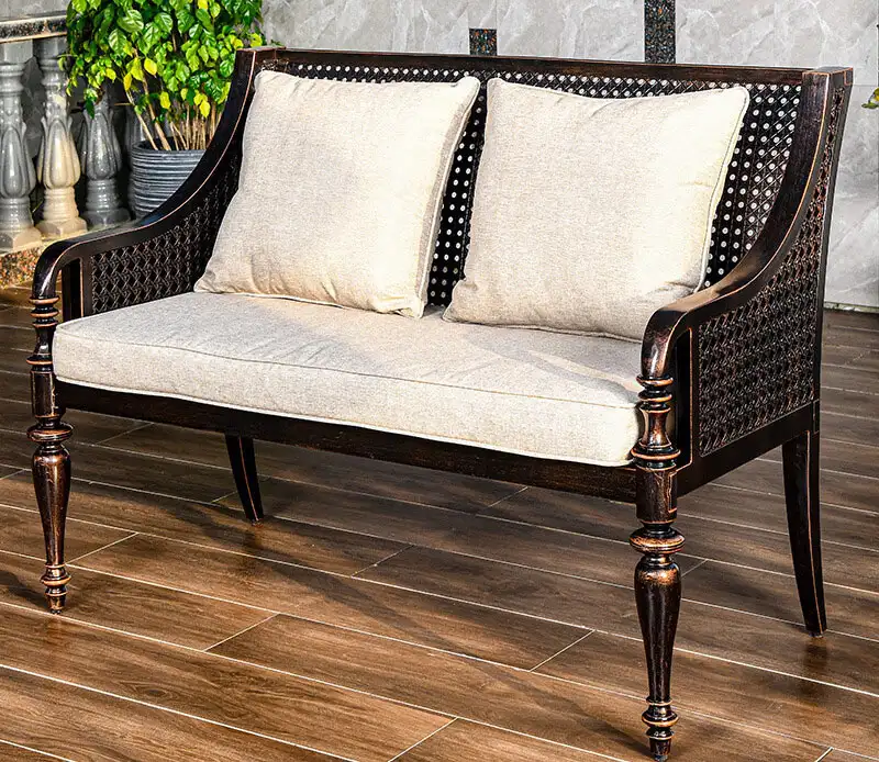 Ghế nhôm đúc sofa đôi sử dụng kèm nệm