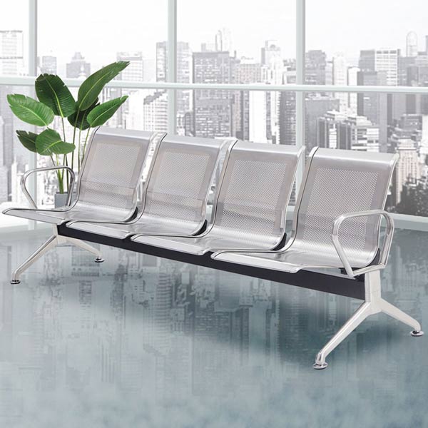 Ghế chờ inox 4 chỗ tiện lợi được sử dụng ở nhiều không gian