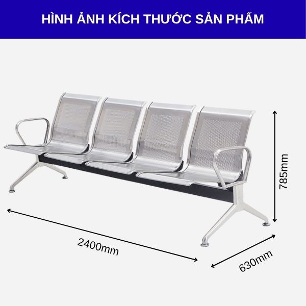 Chi tiết kích thước ghế phòng chờ