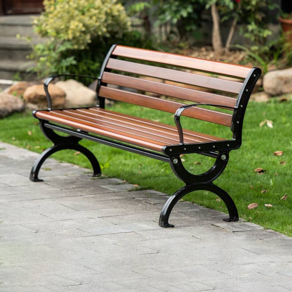 Mẫu ghế băng công viên bằng gỗ có tựa