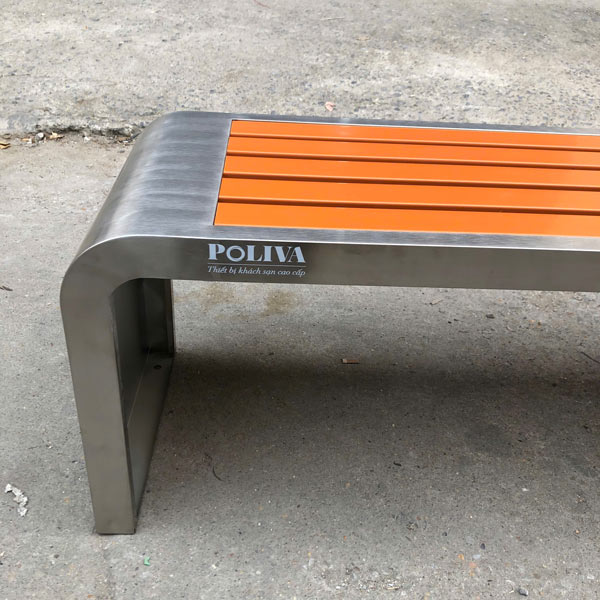 Hình ảnh ghế băng inox chụp tại kho Hành Tinh Xanh