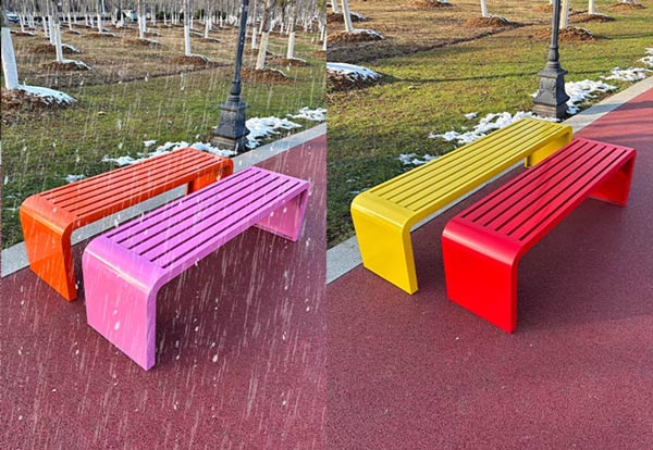 Ghế công viên bền màu dưới mọi tác động thời tiết